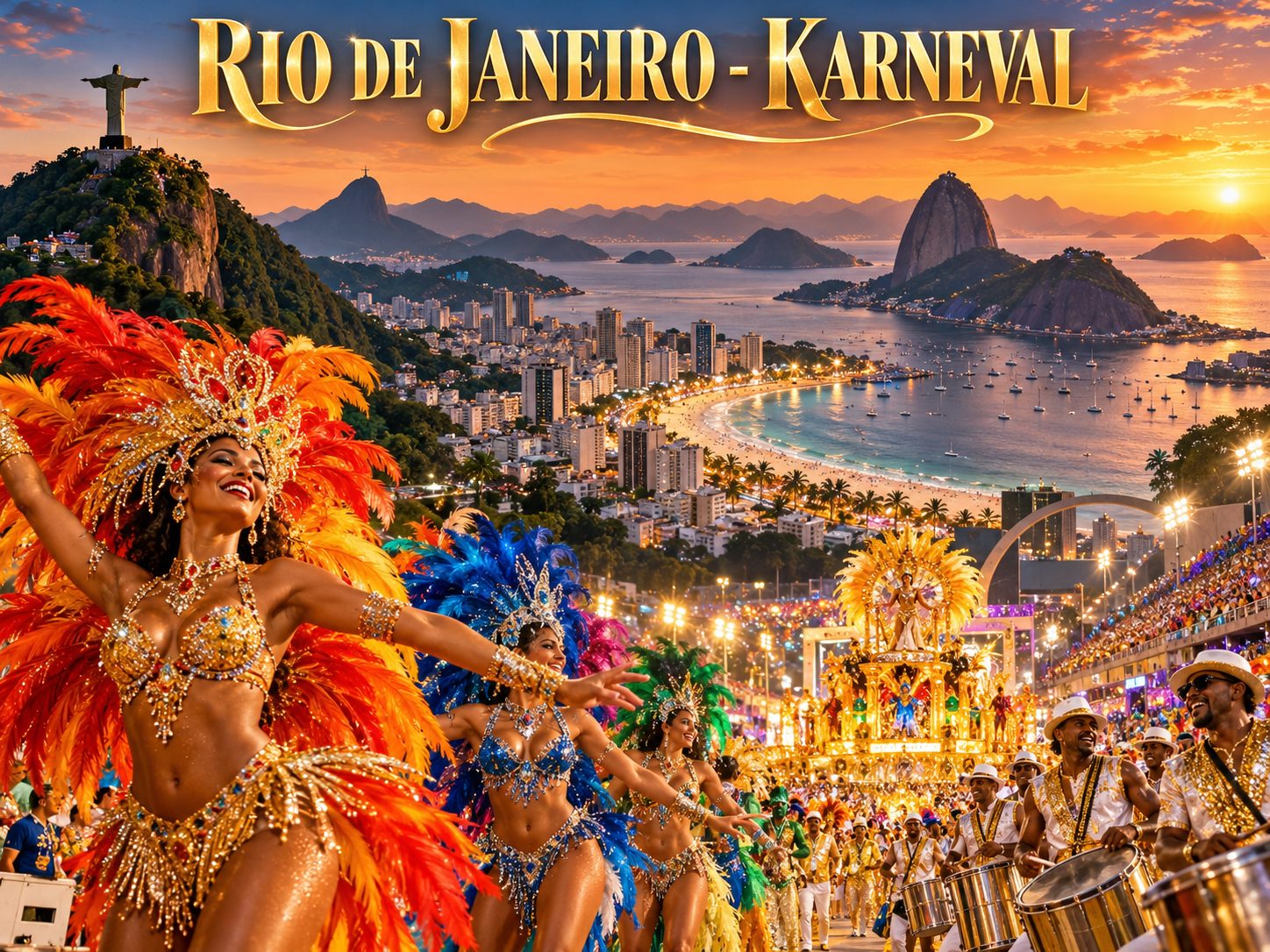 Rio de Žaneiro — karneval u zalazak sunca